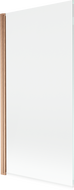 Mexen Mist paroi de baignoire à 1 panneau 90 x 150 cm, transparent, cuivre brossé - 8A9-090-001-65-00