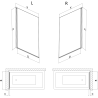 Paroi de douche Mexen Mist 1 volet gauche 90 x 150 cm, cadre noir, noir - 8A9-090-001-70-70-L