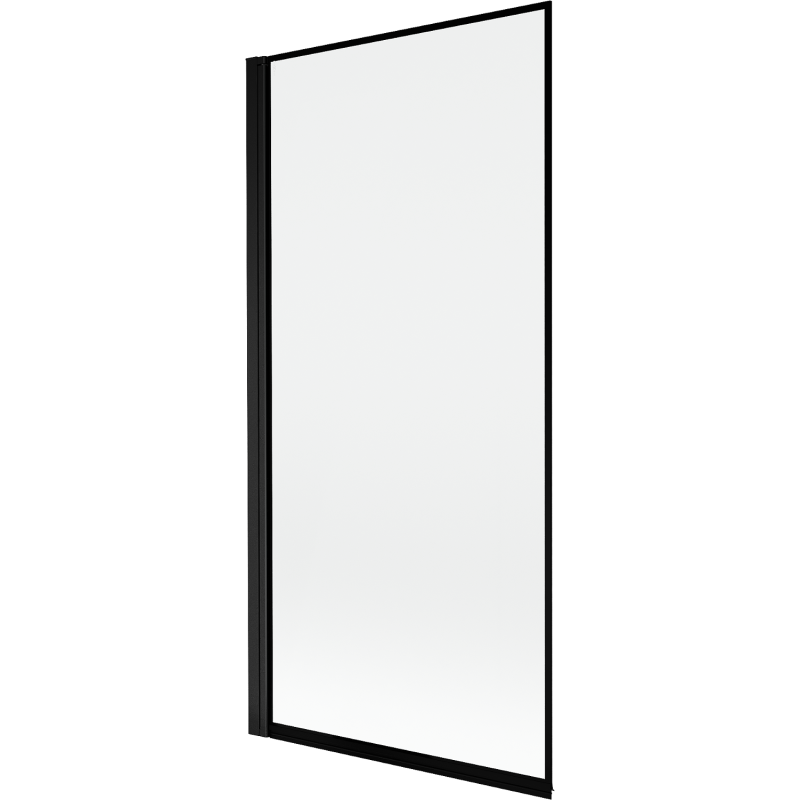 Paroi de douche Mexen Mist 1 volet gauche 90 x 150 cm, cadre noir, noir - 8A9-090-001-70-70-L