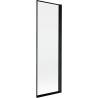Mexen Mist paroi de baignoire à 1 vantail droite 60 x 150 cm, cadre noir, noir - 8A9-060-001-70-70-P