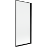Paroi de douche Mexen Mist 1 vantail à droite 80 x 150 cm, cadre noir, noir - 8A9-080-001-70-70-P