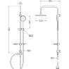 Mexen T40 colonne de douche, dorée - 798404093-50