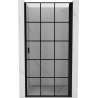 Mexen Mist-B porte de douche pivotante droite 70 cm, grille noire, noir - 8A2-070-000-70-77-P