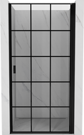 Mexen Mist-B porte de douche pivotante droite 70 cm, grille noire, noir - 8A2-070-000-70-77-P