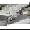 Mexen Oris baignoire autoportante encastrée rainurée 150 x 75 cm, blanc/gris, trop-plein or rose - 52871507562-60