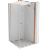 Mexen Mist-F T cabine de douche pliante droite 70 x 70 cm, transparent, cuivre brossé - 8A6T-070-070-65-00-P