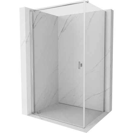 Mexen Mist-B cabine de douche à battant 80 x 120 cm, transparent, chrome - 8A2T-080-120-01-00