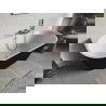 Mexen Oris baignoire autoportante à poser rainurée 150 x 75 cm, blanche/noire, trop-plein cuivre brossé - 52871507575-65
