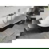 Mexen Oris baignoire ilot dos à dos rainurée 150 x 75 cm, blanc/noir, trop-plein gun gray brossé - 52871507575-66