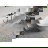 Mexen Oris baignoire autoportante contre le mur nervurée 170 x 80 cm, blanche, trop-plein noir - 52871708000-70