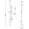 Mexen DF77 ensemble de douche coulissant, chrome - 785774582-00