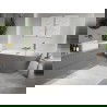 Mexen Oris baignoire autoportante adossée rainurée 170 x 80 cm, blanche/grise, trop-plein doré - 52871708062-50