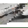 Mexen Oris baignoire autoportante à adosser rainurée 170 x 80 cm, blanc/gris, trop-plein cuivre brossé - 52871708062-65