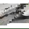 Mexen Oris baignoire autoportante murale striée 170 x 80 cm, blanc/gris, trop-plein noir - 52871708062-70