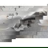 Mexen Oris baignoire autoportante murale rainurée 170 x 80 cm, blanc/noir, chromé - 52871708075-01