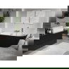 Mexen Oris baignoire autoportante murale rainurée 170 x 80 cm, blanc/noir, chromé - 52871708075-01