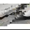 Mexen Oris baignoire autoportante adossée nervurée 170 x 80 cm, blanc/noir, trop-plein doré brossé - 52871708075-55