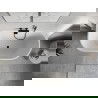 Mexen Oris baignoire autoportante à paroi rainurée 170 x 80 cm, blanc/noir, trop-plein noir - 52871708075-70