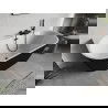 Mexen Oris baignoire autoportante à paroi rainurée 170 x 80 cm, blanc/noir, trop-plein noir - 52871708075-70