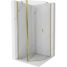 Mexen Mist cabine de douche pentagonale pivotante 80 x 80 cm, transparent, or - 8A8-080-080-50-00