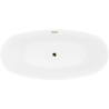 Mexen Lira baignoire autoportante motif 170 x 80 cm, blanc/noir, trop-plein doré - 52831708075-50