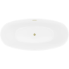 Mexen Lira baignoire autoportante modèle 170 x 80 cm, blanc/noir, trop-plein or brossé - 52831708075-55