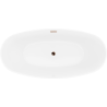 Mexen Lira baignoire autoportante motif 170 x 80 cm, blanc/noir, trop-plein or rose - 52831708075-60