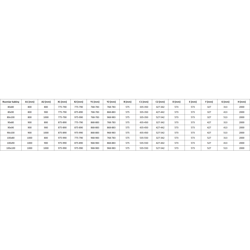 Mexen Mist cabine de douche pentagonale pivotante 90 x 90 cm, transparent, or brossé - 8A8-090-090-55-00