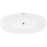 Mexen Lira baignoire autoportante motif 170 x 80 cm, blanc/noir, trop-plein noir - 52831708075-70