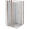Mexen Mist cabine de douche pentagonale pivotante 100 x 100 cm, transparente, cuivre brossé - 8A8-100-100-65-00