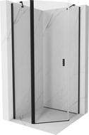 Mexen Mist cabine de douche pentagonale pivotante 90 x 90 cm, transparente, noire - 8A8-090-090-70-00