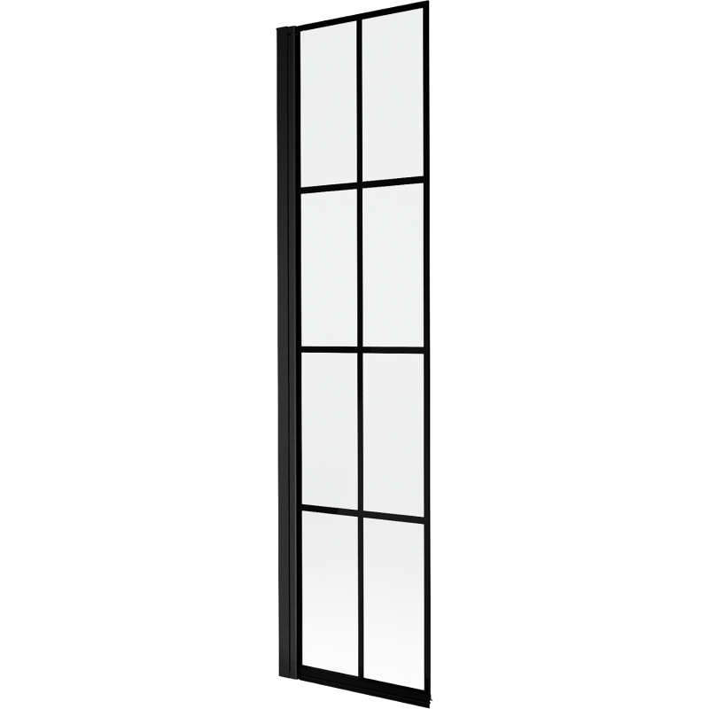 Mexen Mist paroi de baignoire 1-volet gauche 50 x 150 cm, grille noire, noir - 8A9-050-001-70-77-L