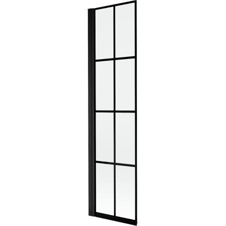 Mexen Mist paroi de baignoire 1-volet gauche 50 x 150 cm, grille noire, noir - 8A9-050-001-70-77-L