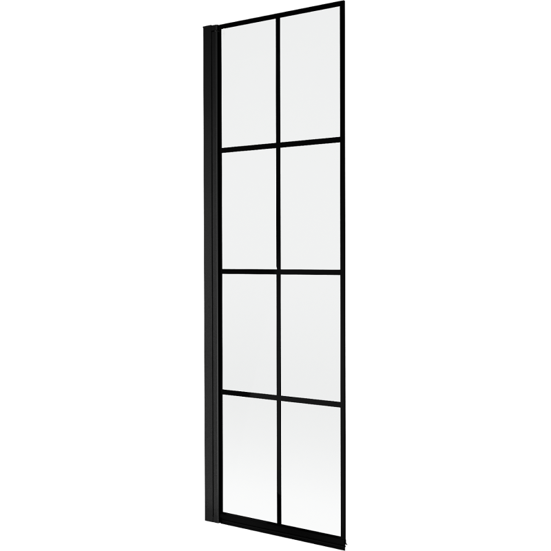 Mexen Mist paroi de baignoire 1-volet gauche 60 x 150 cm, motif noir, noir - 8A9-060-001-70-77-L