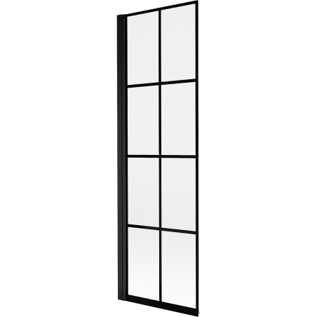 Mexen Mist paroi de baignoire 1-volet gauche 60 x 150 cm, motif noir, noir - 8A9-060-001-70-77-L