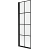 Mexen Mist paroi de douche à 1 panneau gauche 60 x 150 cm, grille noire, noir - 8A9-060-001-70-77-L
