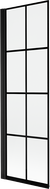 Mexen Mist paroi de douche à 1 panneau gauche 60 x 150 cm, grille noire, noir - 8A9-060-001-70-77-L