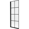 Mexen Mist paroi de douche 1-volet gauche 70 x 150 cm, grille noire, noir - 8A9-070-001-70-77-L