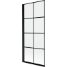 Mexen Mist paroi de baignoire 1-volet gauche 80 x 150 cm, grille noire, noire - 8A9-080-001-70-77-L