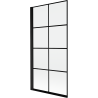 Mexen Mist paroi de baignoire 1 volet gauche 90 x 150 cm, grille noire, noir - 8A9-090-001-70-77-L