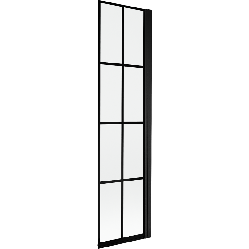 Mexen Mist paroi de douche 1 volet droit 50 x 150 cm, grille noire, noir - 8A9-050-001-70-77-P
