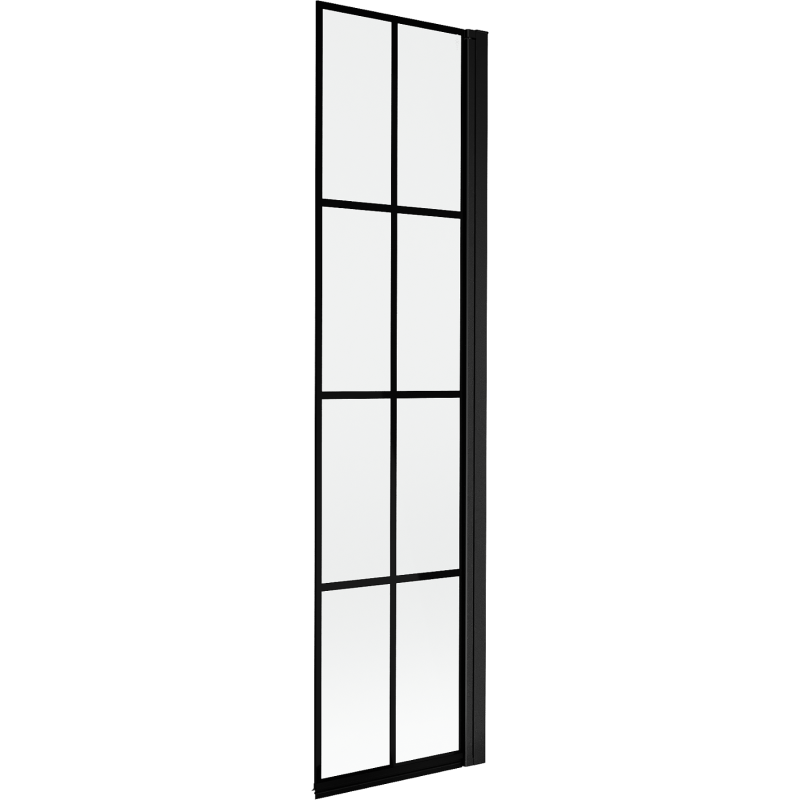 Paroi de douche pliante Mexen Mist 1-volet droite 50 x 150 cm, grille noire, noir - 8A9-050-001-70-77-P