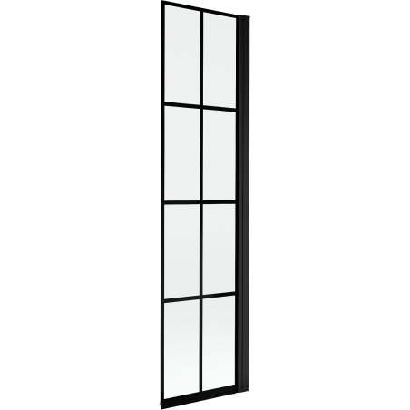Paroi de douche pliante Mexen Mist 1-volet droite 50 x 150 cm, grille noire, noir - 8A9-050-001-70-77-P