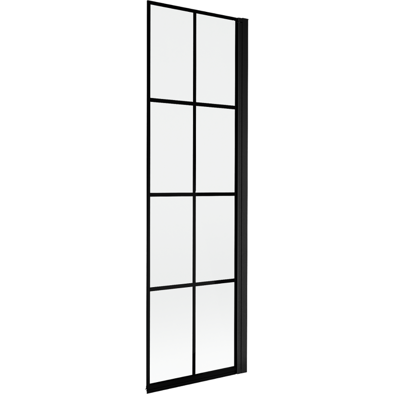 Mexen Mist paroi de douche 1 volet droit 60 x 150 cm, grille noire, noir - 8A9-060-001-70-77-P