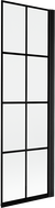 Mexen Mist paroi de douche 1 volet droit 60 x 150 cm, grille noire, noir - 8A9-060-001-70-77-P