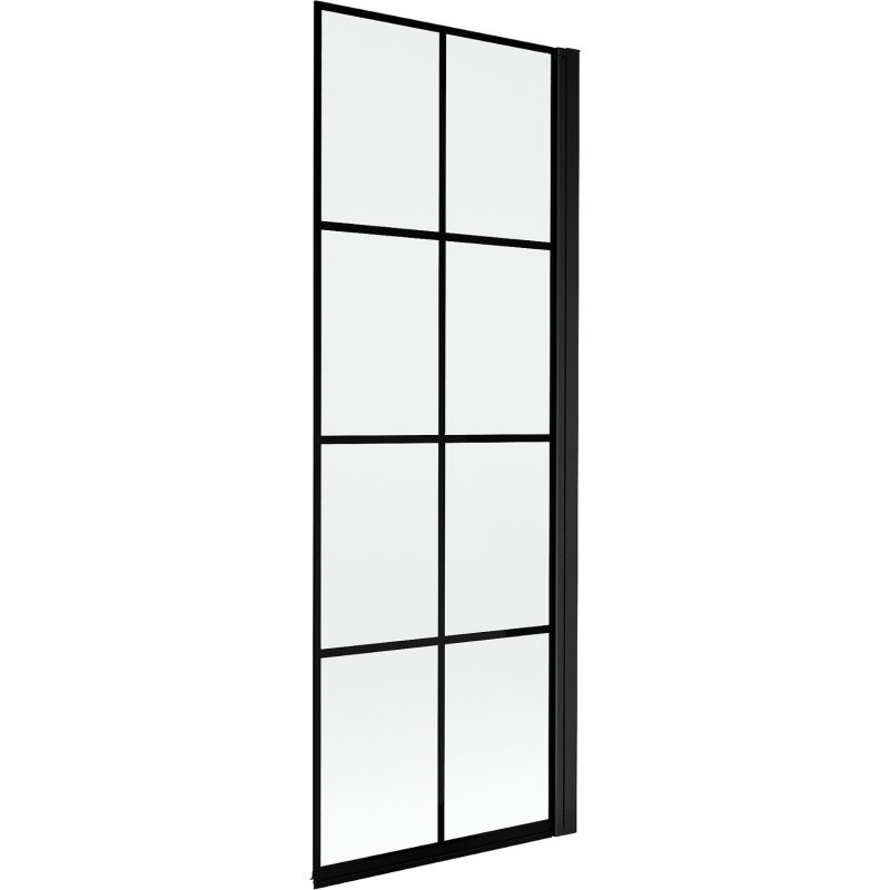 Mexen Mist paroi de douche 1-volet droit 70 x 150 cm, grille noire, noir - 8A9-070-001-70-77-P