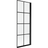 Mexen Mist paroi de baignoire à 1 volet droite 70 x 150 cm, grille noire, noir - 8A9-070-001-70-77-P