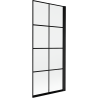 Mexen Mist paroi de baignoire 1 battant à droite 80 x 150 cm, grille noire, noir - 8A9-080-001-70-77-P