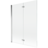 Mexen Mist paravent de baignoire à 2 volets gauche 130 x 150 cm, transparent, chrome - 8A9-130-002-01-00-L