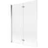 Mexen Mist pare-douche pliant à 2 volets gauche 130 x 150 cm, transparent, chromé - 8A9-130-002-01-00-L
